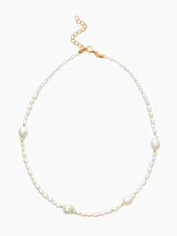 Чокер "Морской мир" жемчуг барочный, цвет белый в золоте