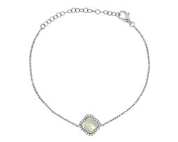 Браслет из серебра перламутр, ТВЛ-5