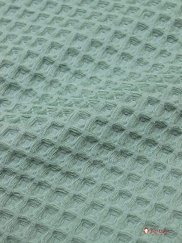 Вафельное премиум-полотно Бохо цв.полынь, ш.1.44м, хлопок-100%, 240гр/м.кв