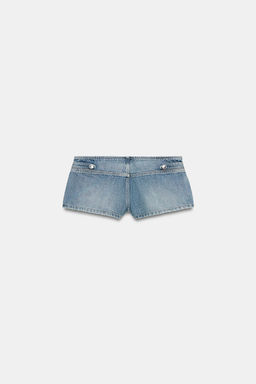 SHORTS MINI DENIM TRF TIRO BAJO / Azul - Zara фото 6