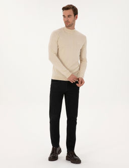Bej Slim Fit Basic Kazak - Cacharel фото 4