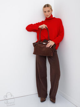 Сумка женская кожаная 990181NN coffee Natale Navetta