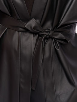 Кардиган кожаный KA04209BLK01