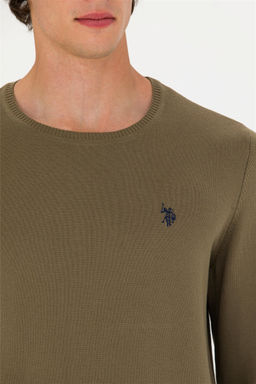 U. S. Polo Assn Мужской базовый свитер цвета хаки - U.s. polo assn фото 14