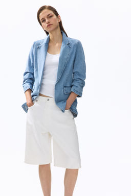 Americana denim con manga recogida - H&m фото 2
