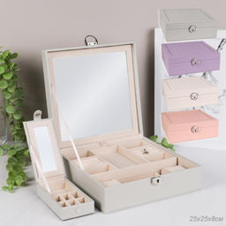 Шкатулка для украшений 25х25х8см / F223 /уп 20/