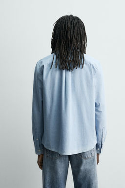 CAMISA DENIM LIGERO AARON LEVINE X ZARA / Azul medio  фото 3
