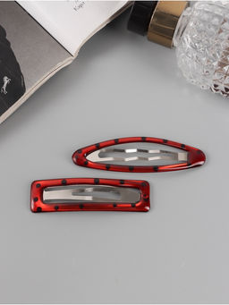 Цена за 2 шт. Невидимки для волос «Фрида», набор 4 шт., 8 и 7 см, коричневые