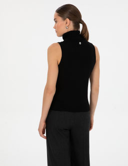 Siyah Slim Fit Kazak