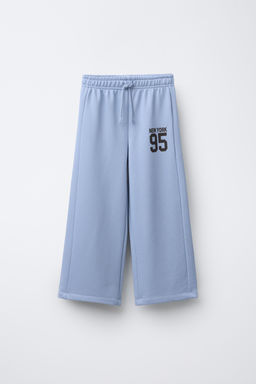 PLUSH WIDE-LEG JOGGING TROUSERS