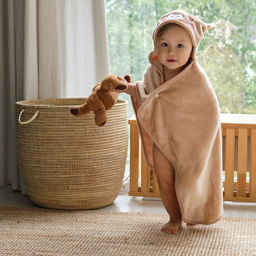 Полотенце-уголок LoveLife Мишка, 60х85 см, 100% пэ, велсофт 450 г/м2