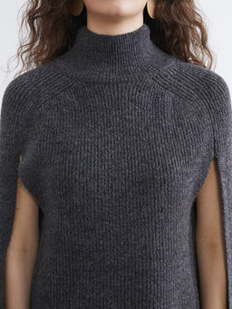 Yar?m Bal?k?? Yaka Kollar? Y?rtma?l? Kad?n Kazak