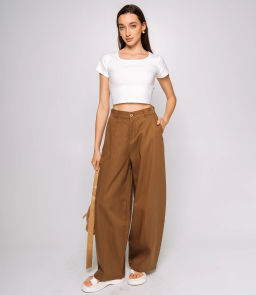 Брюки #КТ71020, коричневый