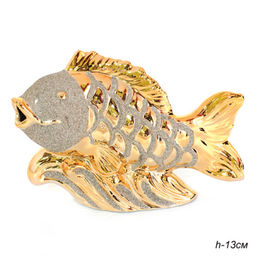 Статуэтка Золотая рыбка 13 см / W3337 /уп 48/