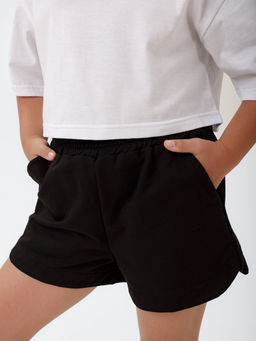 Шорты Марина без шнура, цвет Черный, состав 74% х/б, 20% пэ, 6%л