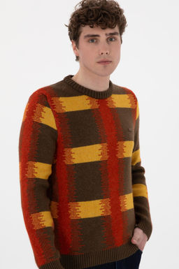 Erkek Regular Fit Bisiklet Yaka Haki Kazak - U.s. polo assn фото 3