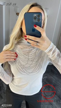 Кофта-гольф из ткани сетка