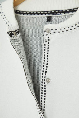 Ekru Premium/Ozel Iplik Genis Kal?p Bomber Yaka Triko H?rka TWOAW26HI00028 - Trendyolmilla фото 6