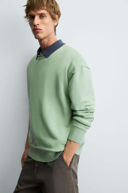 REVERSE EFFECT COTTON SWEATER - Zara фото 6