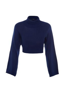 Lacivert Super Crop Basic Triko Kazak TWOAW21KZ0163