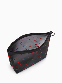 Косметичка дор Сердца, сетка 17*6,5*13,5, отд на молнии, черный