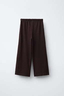 CONJUNTO CAMISETA Y PANTAL?N WIDE LEG LISOS / Marr?n - Zara фото 5