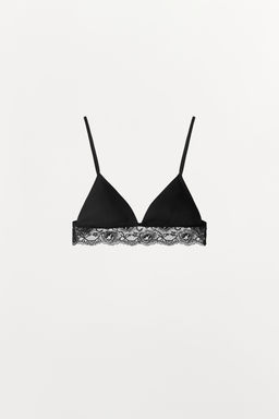 BRALETTE CON POLIAMIDA ENCAJE / Negro - Zara фото 4