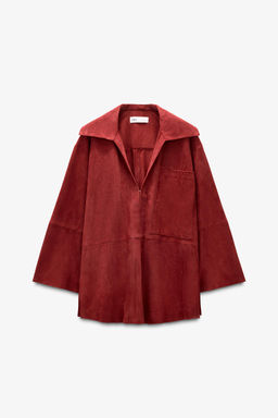 LIMITED EDITION SUEDE LEATHER POCKET SHIRT - Zara фото 4