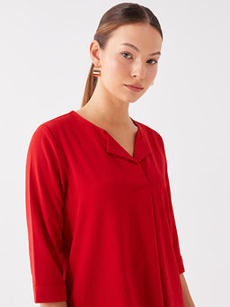 Kad?n Ka??k Yaka D?z Bluz