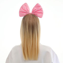 Ободок «Бант Мальвины», розовый