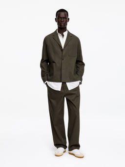 Blazer relajado de algod?n y lino - H&m фото 4