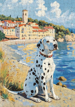 ФРЕЯ Пазл 1000 элемент. PZL-1000/84 Далматинец на море