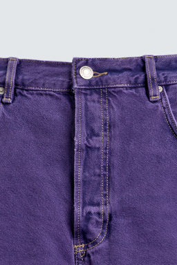 BERMUDA DENIM RELAXED FIT COLOR / Morado - Zara фото 8
