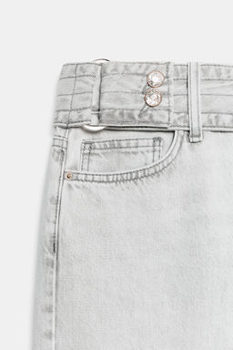 JEANS Z1975 STRAIGHT TIRO BAJO CINTUR?N / Gris claro - Zara фото 10