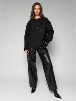 Свитшот женский 12411-43007 black - Eleganzza фото 2