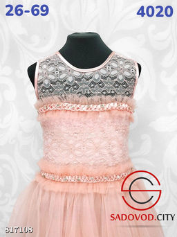 Нарядное платье для девочек с декором из страз и кружева - Bruno фото 3