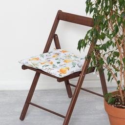 Сидушка на стул Доляна Duckling 42х42 см, 100% хлопок, рогожка 164 г/м2  фото 5