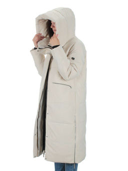 22373 BEIGE Пальто зимнее женское облегченное (150 гр. холлофайбера) - Fashion фото 10