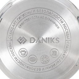 Кастрюля нерж ОПТИМА 2,2л со стекл рй нерж/ручки индуция Daniks QS-S-18/GS-01201-18CA (332354)  фото 5