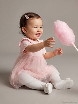 Bisiklet Yaka K?z Bebek T?t? Elbise