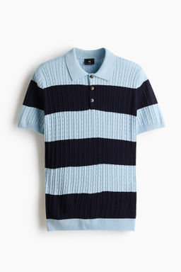 Polo en punto trenzado Regular Fit - H&m фото 2