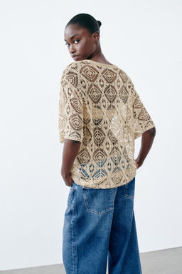 METALLIC THREAD KNIT TOP - Zara фото 4