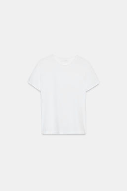 CAMISETA LAVADA MANGA CORTA / Blanco