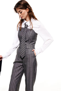 Костюм трехпредметный (блузка+брюки+галстук) - Elletto фото 19