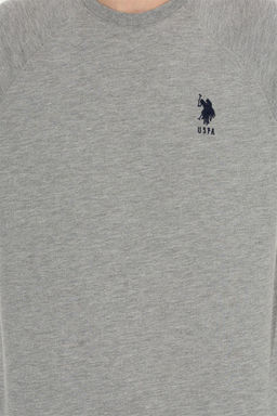Erkek Gri Melanj Basic Sweatshirt Sepette S_rpriz _ndirim - U.s. polo assn фото 6