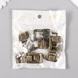 Цена за 2 шт. Замок металл для шкатулки бронза + гвозд. набор 5 шт 3,6х2,5 см