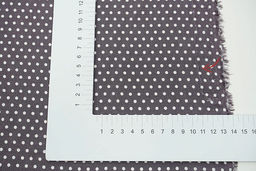 Штапель Белый горох (3мм) цв.серо-фиолетовый, СОРТ2, ш.1.42м, вискоза-100%, 95гр/м.кв - Купава фото 5