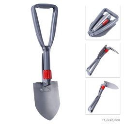 Лопата складная саперная ИРЕМЕЛЬ СПУТНИК-03 тол.1.5мм, дл.46.5см, лезвие 15.5x11.2см, термообр. углерод. сталь, 42-46HRC, алюм. ручка, чехол/уп18