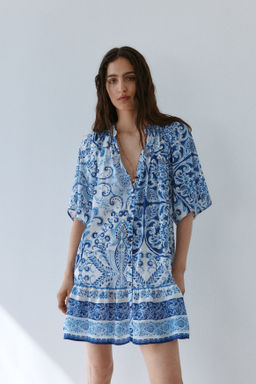 Tie-belt shirt dress - H&m фото 4