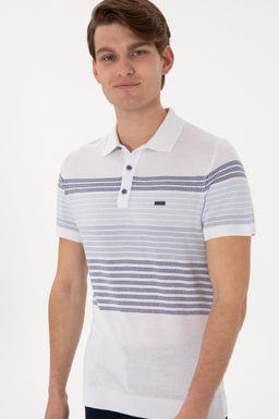 Erkek Slim Fit Polo Yaka _ndigo Ti__rt - U.s. polo assn фото 3